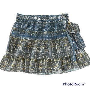 IRO Tucson Silk Tiered Ruffled Skirt
